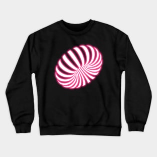 Glow Pink Neon Torus Optical Illusion Crewneck Sweatshirt